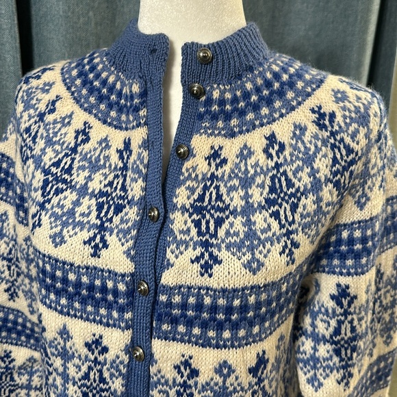 Unique Vintage Paul Mage 100% Wool handmade Fair Isle Style Sweater M DENMARK - Picture 8 of 9